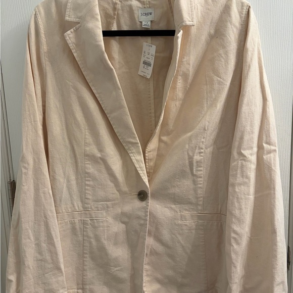 J. Crew Blazer Linen-Cotton Blend Size 12 NWT - Picture 5 of 10